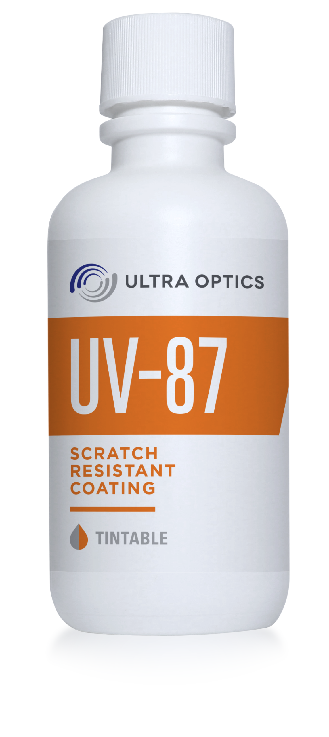 A bottle of UV-87 Scratch-Resistant Coating