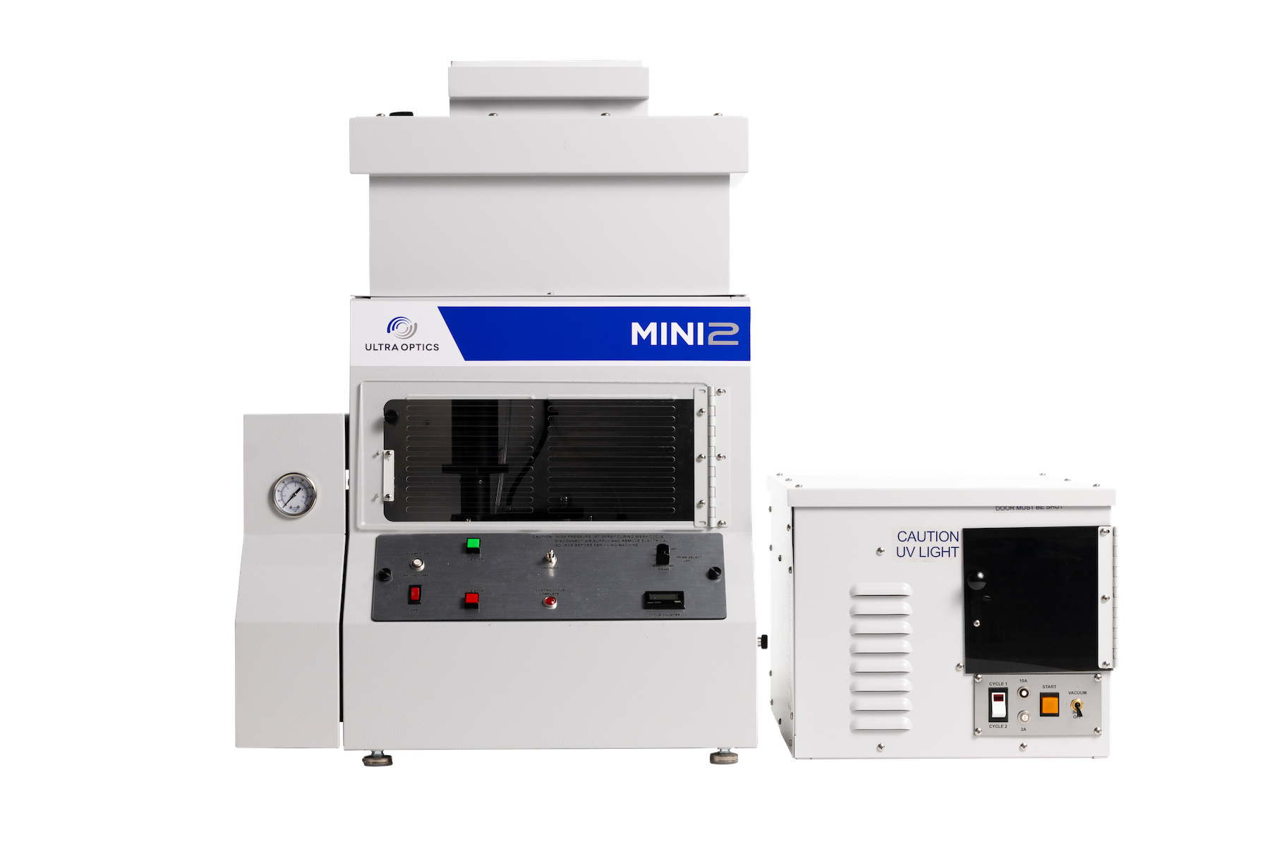 A view of the top half of the Mini2 machine