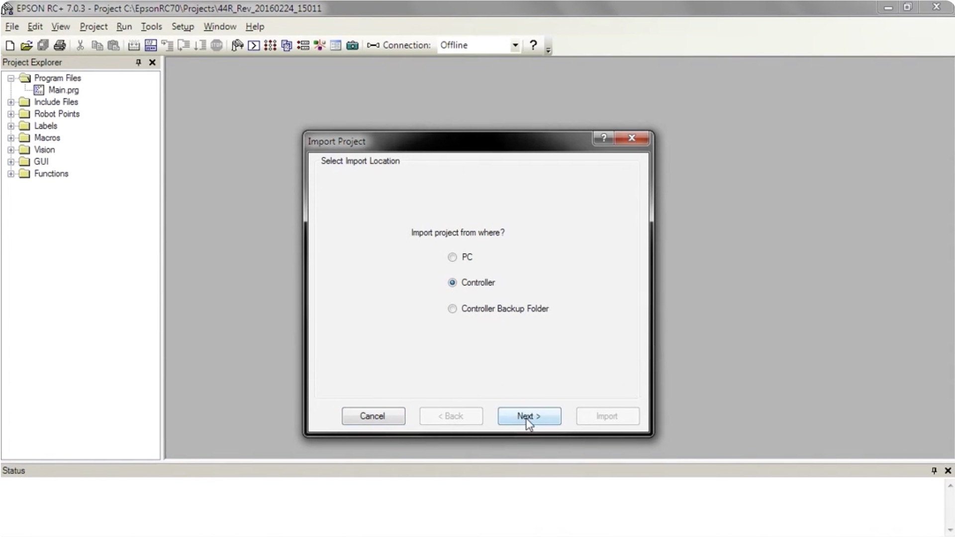 44R Robot Controller Tutorial